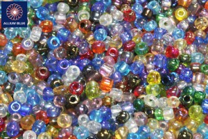 6 x 50g 4mm 6//0  Glass Seed Beads ASSORTED IRIDESCENT AB TRANSPARENT 300g D05