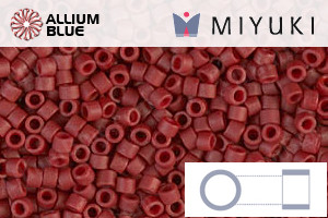 Miyuki Delica Metallic Brick Glass Red Beads (Size 11/0)