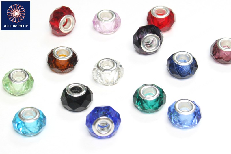 European Glass Bead, Assorted, Glass Bead, Mixed Color, 14x10mm - Click Image to Close