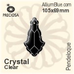 Preciosa Pendeloque (1001) 105x69mm - Metal Coating