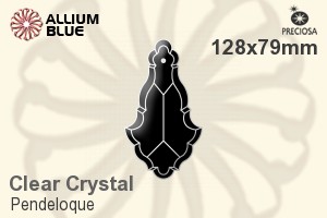 Preciosa Pendeloque (1001) 128x79mm - Clear Crystal - Click Image to Close
