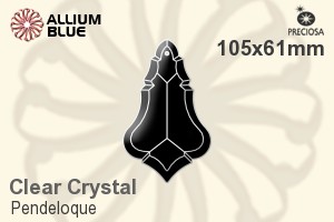 Preciosa Pendeloque (1008) 105x61mm - Clear Crystal - Click Image to Close