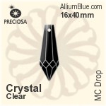 Preciosa MC Drop (1081) 18x50mm - Metal Coating