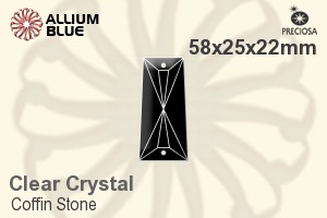 Preciosa Coffin Stone (115) 58x25x22mm - Clear Crystal - 关闭视窗 >> 可点击图片