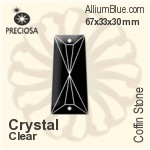 Preciosa Coffin Stone (115) 67x33x30mm - Clear Crystal