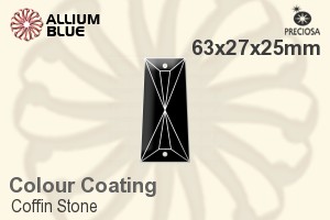 Preciosa Coffin Stone (115) 63x27x25mm - Colour Coating