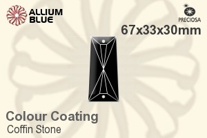 Preciosa Coffin Stone (115) 67x33x30mm - Colour Coating - Click Image to Close