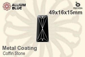 Preciosa Coffin Stone (115) 49x16x15mm - Metal Coating - 关闭视窗 >> 可点击图片