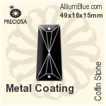 Preciosa Coffin Stone (115) 49x16x15mm - Metal Coating