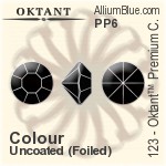Oktant™ Premium チャトン (123) PP6 - カラー 裏面ゴールドフォイル