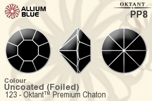 Oktant™ Premium チャトン (123) PP8 - カラー 裏面ゴールドフォイル - ウインドウを閉じる