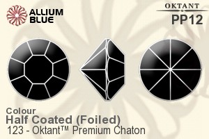 Oktant™ Premium チャトン (123) PP12 - カラー（ハーフ　コーティング） 裏面ゴールドフォイル - ウインドウを閉じる