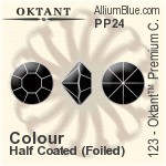 Oktant™ Premium チャトン (123) PP24 - カラー（ハーフ　コーティング） 裏面ゴールドフォイル