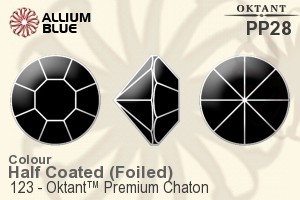Oktant™ Premium 鑽石形尖底石 (123) PP28 - 顏色（半塗層） 金色水銀底 - 關閉視窗 >> 可點擊圖片