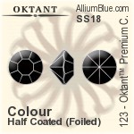 Oktant™ Premium チャトン (123) SS18 - カラー（ハーフ　コーティング） 裏面ゴールドフォイル