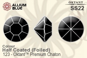 Oktant™ Premium Chaton (123) SS22 - Color (Half Coated) With Gold Foiling - Click Image to Close