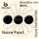 Preciosa プレシオサ ラウンド MAXIMA マキシマ Crystal Nacre パール (131 10 011) 4mm - Nacre パール