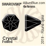 Swarovski Round Spike Flat Back No-Hotfix (2019) 5x5mm - Color (Half Coated) With Platinum Foiling