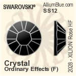 Swarovski XILION Rose Flat Back Hotfix (2028) SS12 - Colour (Uncoated) With Aluminum Foiling