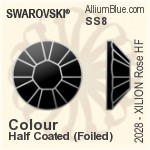 スワロフスキー XILION Rose フラットバック(HF) (2028) SS8 - カラー（ハーフ　コーティング） アルミニウムフォイル