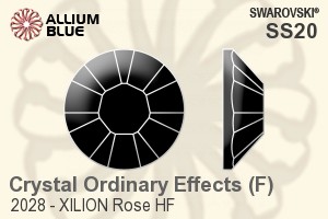 Swarovski XILION Rose Flat Back Hotfix (2028) SS20 - Crystal (Ordinary Effects) With Aluminum Foiling
