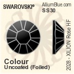 Swarovski XILION Rose Flat Back Hotfix (2028) SS30 - Colour (Uncoated) With Aluminum Foiling