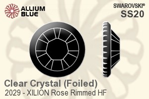 施华洛世奇 XILION Rose Rimmed 平底烫石 (2029) SS20 - Clear Crystal With Aluminum Foiling - 关闭视窗 >> 可点击图片