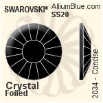 スワロフスキー Concise ラインストーン (2034) SS20 - カラー（ハーフ　コーティング） 裏面プラチナフォイル