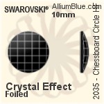 Swarovski Chessboard Circle Flat Back Hotfix (2035) 10mm - Color With Aluminum Foiling