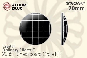 施華洛世奇 Chessboard Circle 平底燙石 (2035) 20mm - Crystal (Ordinary Effects) With Aluminum Foiling - 關閉視窗 >> 可點擊圖片