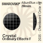 施華洛世奇 Chessboard Circle 平底燙石 (2035) 20mm - Crystal (Ordinary Effects) With Aluminum Foiling