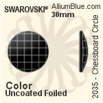 施华洛世奇 Chessboard Circle 平底石 (2035) 30mm - Colour (Uncoated) With Platinum Foiling