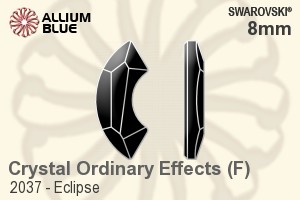 Swarovski Eclipse Flat Back No-Hotfix (2037) 8mm - Crystal (Ordinary Effects) With Platinum Foiling - 關閉視窗 >> 可點擊圖片