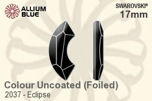 Swarovski Eclipse Flat Back No-Hotfix (2037) 17mm - Colour (Uncoated) With Platinum Foiling - 關閉視窗 >> 可點擊圖片