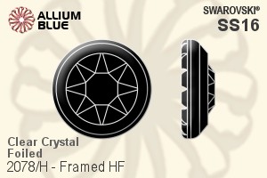 Swarovski Framed Flat Back Hotfix (2078/H) SS16 - Clear Crystal With Silver Foiling - Haga Click en la Imagen para Cerrar