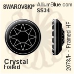Swarovski Framed Flat Back Hotfix (2078/H) SS16 - Crystal Effect With Silver Foiling