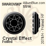 Swarovski Framed Flat Back Hotfix (2078/H) SS20 - Color With Silver Foiling