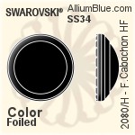Swarovski Framed Cabochon Flat Back Hotfix (2080/H) SS34 - Color (Half Coated) With Aluminum Foiling