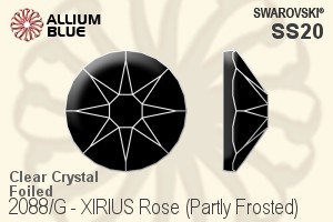 Swarovski XIRIUS Rose (Partly Frosted) Flat Back No-Hotfix (2088/G) SS20 - Clear Crystal With Platinum Foiling