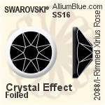 Swarovski Rimmed XIRIUS Rose Flat Back No-Hotfix (2088/I) SS34 - Color (Half Coated) With Platinum Foiling