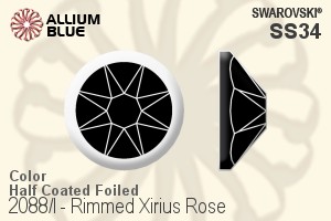 施華洛世奇 RimmedXIRIUS施悅Rose 平底石 (2088/I) SS34 - 顏色（半塗層） 白金水銀底