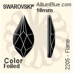 Swarovski Flame Flat Back No-Hotfix (2205) 10mm - Crystal Effect Unfoiled