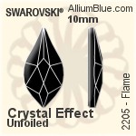 Swarovski Flame Flat Back No-Hotfix (2205) 10mm - Crystal Effect Unfoiled