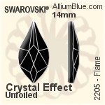 Swarovski Flame Flat Back No-Hotfix (2205) 7.5mm - Crystal Effect Unfoiled