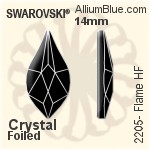 Swarovski Flame Flat Back Hotfix (2205) 7.5mm - Crystal Effect With Aluminum Foiling