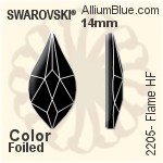Swarovski Flame Flat Back Hotfix (2205) 10mm - Clear Crystal With Aluminum Foiling