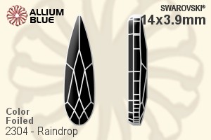 Swarovski Raindrop Flat Back No-Hotfix (2304) 14x3.9mm - Color With Platinum Foiling