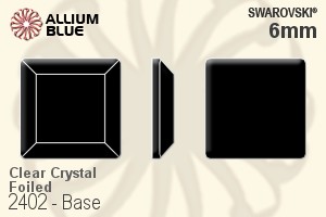 施华洛世奇 Base 平底石 (2402) 6mm - 透明白色 白金水银底