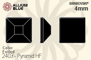 Swarovski Pyramid Flat Back Hotfix (2403) 4mm - Color With Aluminum Foiling