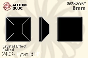 Swarovski Pyramid Flat Back Hotfix (2403) 6mm - Crystal Effect With Aluminum Foiling